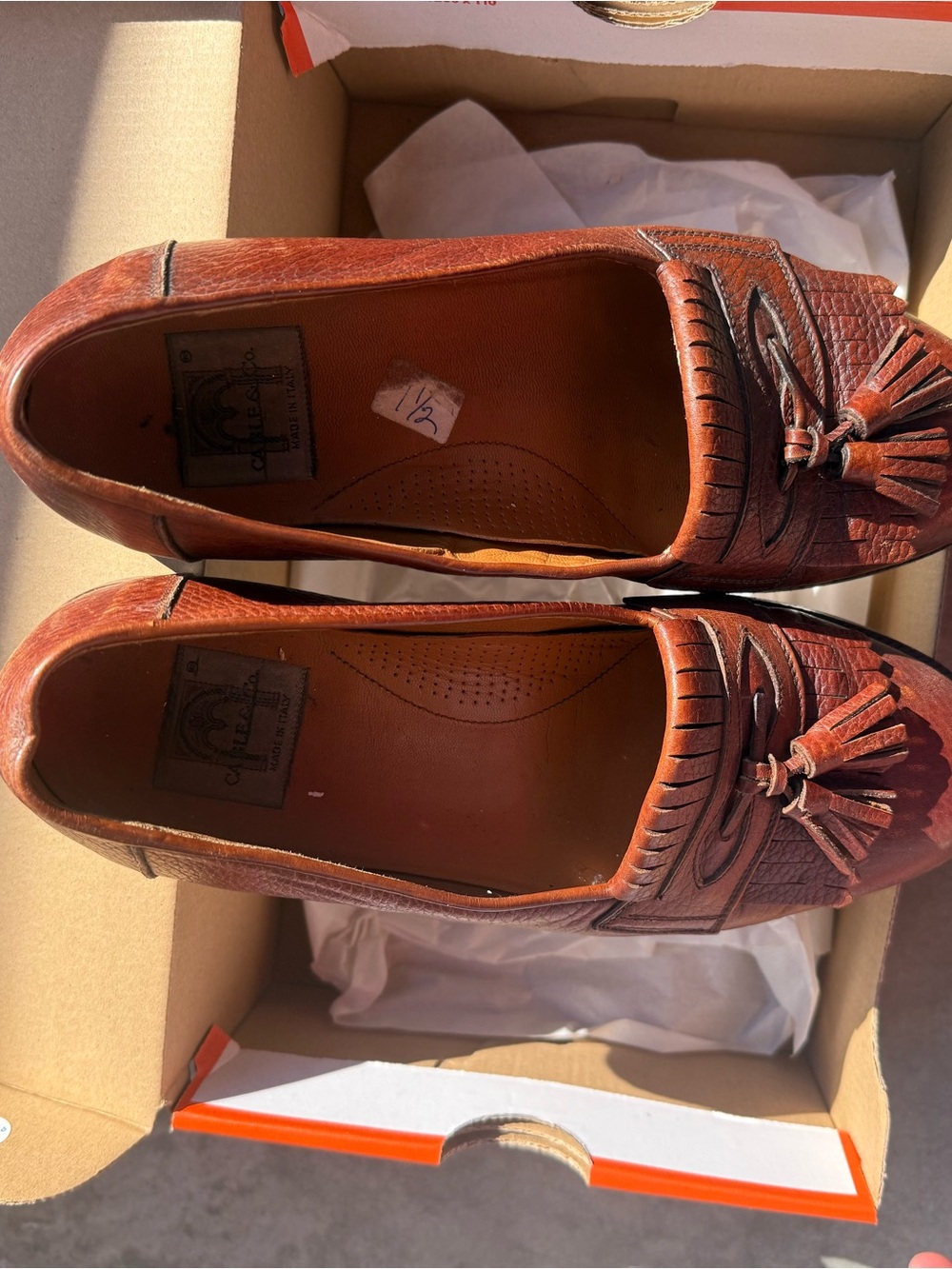Men's Brown Leather Tassel Loafers